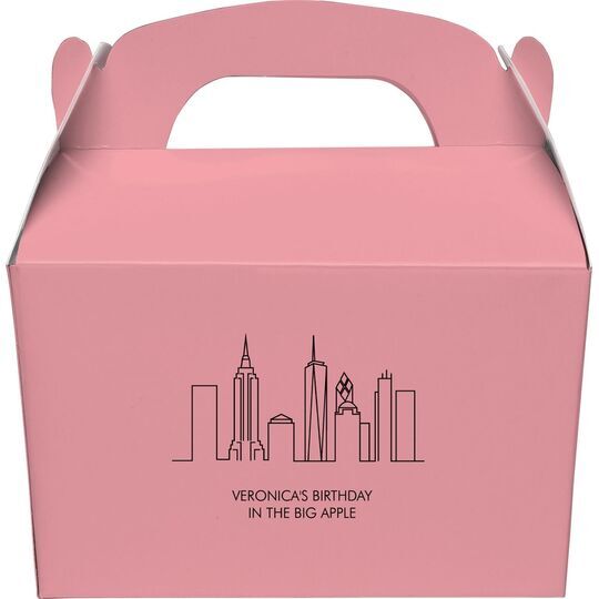 New York City Skyline Gable Favor Boxes